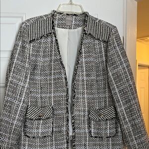 Chico's Monochrome Tweed Blazer